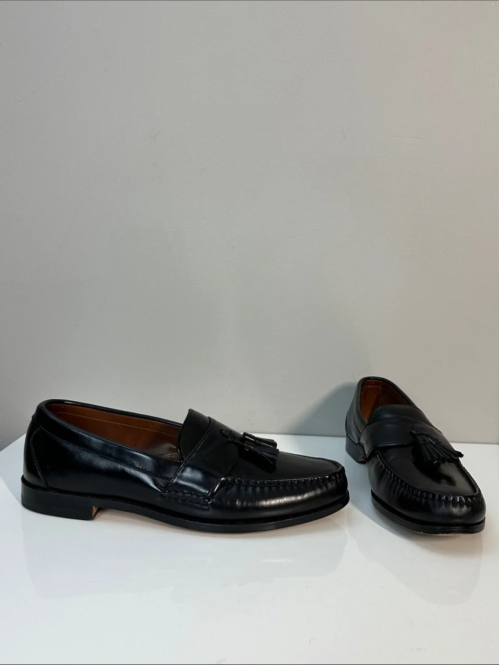 Allen Edmonds Stowe Black Leather Tassel Loafers Size 11D